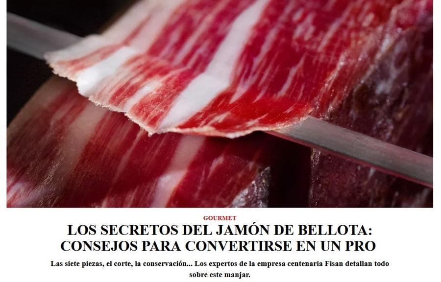 Secretos del jamón de Bellota FISAN en Classpaper