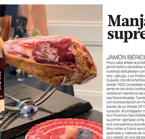 Jamón Ibérico FISAN como manjar supremo de la revista El Economista