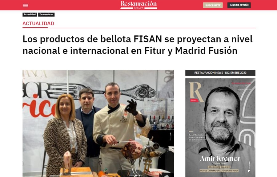 Restauración News sobre FISAN en FITUR y Madrid Fusión.