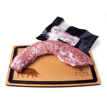 FISAN bellota Iberico pork loin, one of the most versatile and appreciated parts of the quartering of the Iberico pig